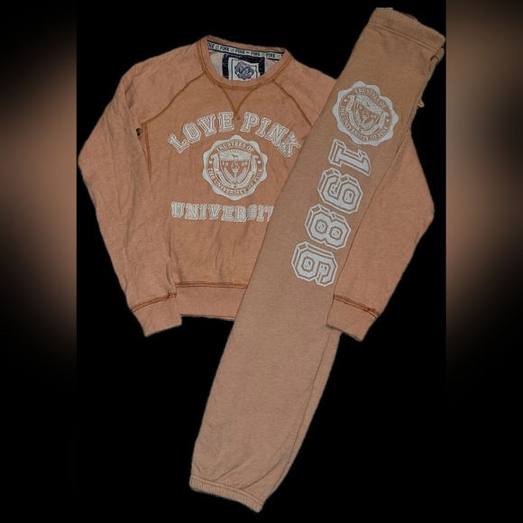 Victoria's Secret PINK Y2K Rare Vintage 2008 2pc Set Sweatsuit XS/S *runs big* - Picture 1 of 12